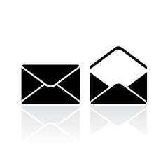 Wall Mural - Closed and open envelope vector icon