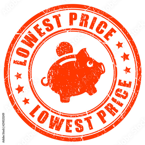 Cuadros en Lienzo Lowest price promise vector stamp