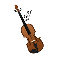 Poster - Violin music instrument vector illustration graphic design