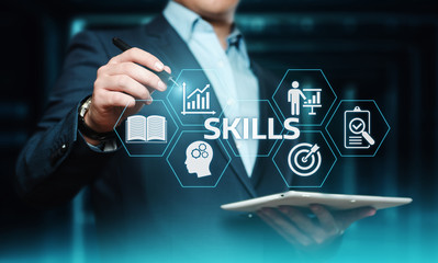 Wall Mural - skill knowledge ability business internet technology concept