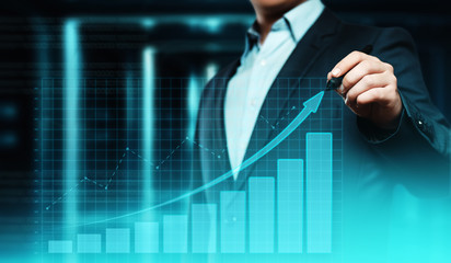 Wall Mural - financial graph. stock market chart. forex investment business internet technology concept