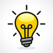 Vector light bulb design icon