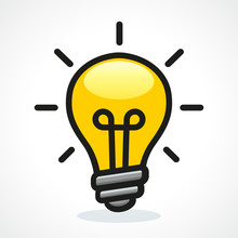 Vector Light Bulb Design Icon