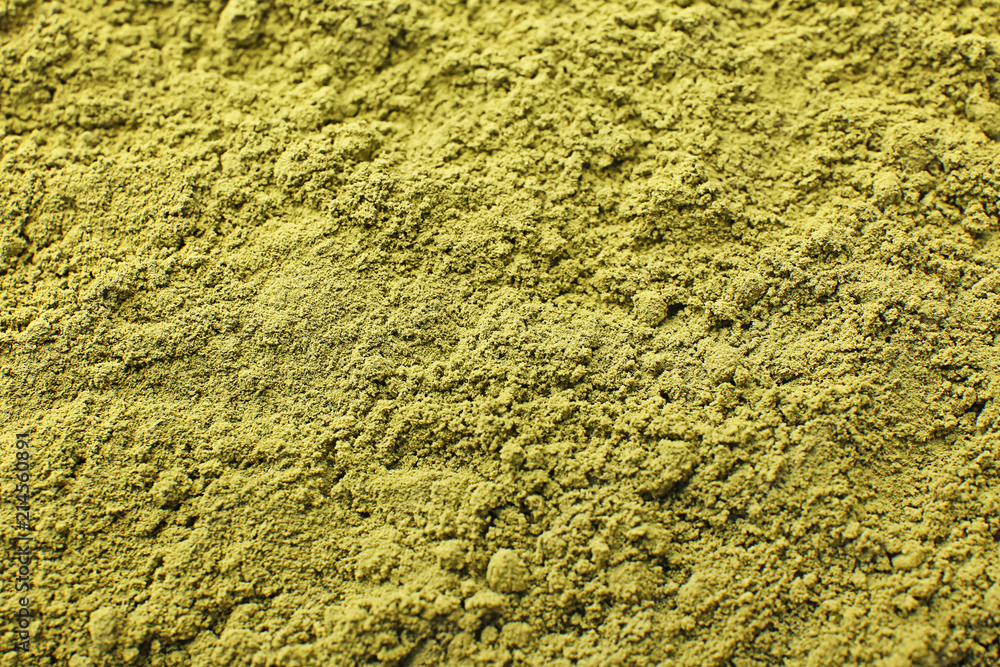 Powdered matcha tea, closeup