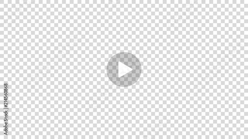 Fotomural Play video sign vector on transparent background.