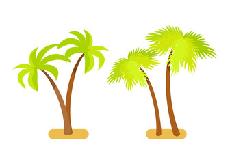 Sticker - Palm Trees Collection Object Vector Illustration