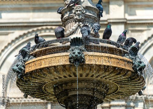 Plakat Wrażenia z Wiednia - prawy fontanny Opera