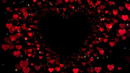 Wall Mural - hearts shape background overlay