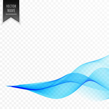 Abstract Blue Smooth Wave Design
