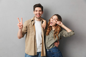 Wall Mural - Cheerful young couple