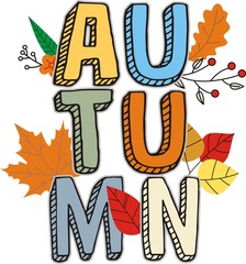 Wall Mural - Hand drawn of  Autumn
