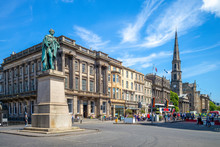 Street View Of George Street At Edinburgh, Scotland