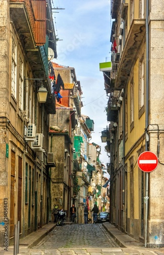 Old street in Oporto, Portugal