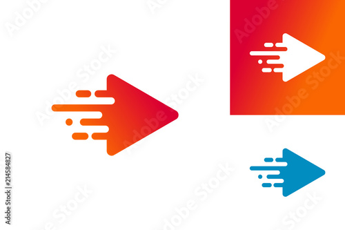 Fotografía Fast Play Logo Template Design Vector, Emblem, Design Concept, Creative Symbol,