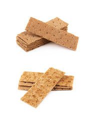 Canvas Print - Thin rye crispy cracker isolated