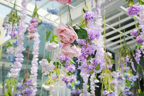 Wedding Ceremony Decoration With Many Artificial Flower