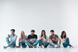 © Vasyl - Group of young people on white background