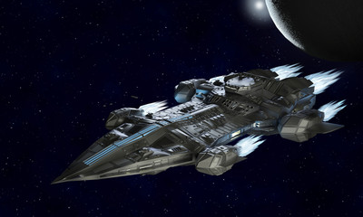spaceship aircraft for science fiction 3d rendering of alien spacecraft