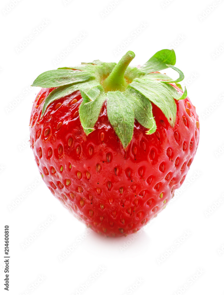 Sweet ripe strawberry on white background