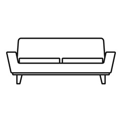 Canvas Print - soft sofa icon. outline illustration of soft sofa vector icon for web design isolated on white backg