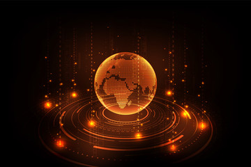 Wall Mural - information and digital world of the future.