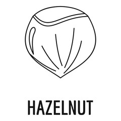 Poster - Hazelnut icon. Outline illustration of hazelnut vector icon for web design isolated on white background