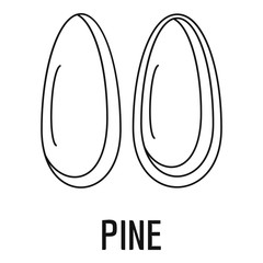 Sticker - Pine icon. Outline illustration of pine vector icon for web design isolated on white background