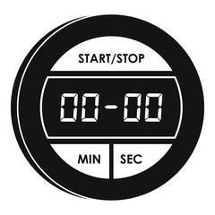 Canvas Print - Digital stopwatch icon. Simple illustration of digital stopwatch vector icon for web design isolated on white background