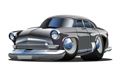 Cartoon retro car