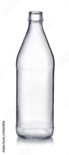 Fotografía Front view of empty glass beer bottle