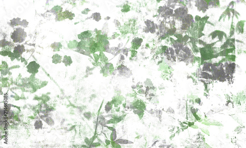 Digital background art of floral / flower pattern made with photo collage tec...