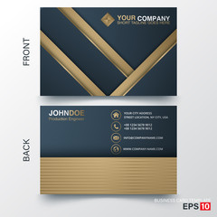 clean dark business card