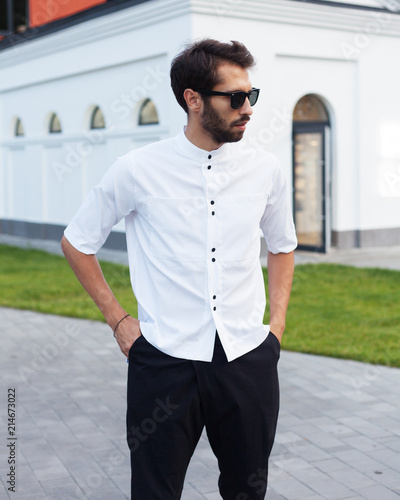 trendy black trousers