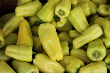 Wall Mural - Organic jalapeno peppers at the market.