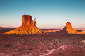 Wall Mural - monument valley at sunset, arizona, usa