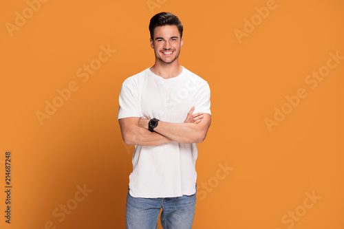 Fotografía Photo of handsome smiling man.