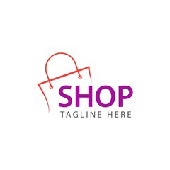 Shop Logo Vector Template Design Illustration