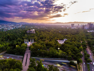 Wall Mural - Mexico City - Ciudad de Mexico - Sunset at Chapultepec 