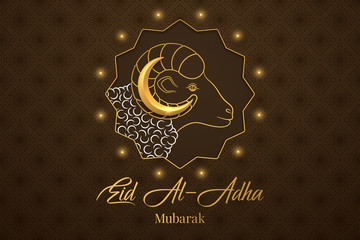 Sticker - Muslim holiday Eid al Adha Mubarak