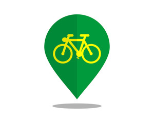 Canvas Print - biker marker pin path image vector icon logo