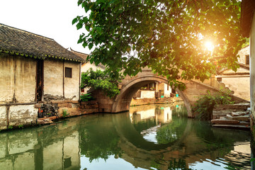 Canvas Print - Suzhou ancient town night view