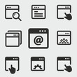 Browser vector icons set.