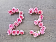 Three Pink Roses On Wood Background Free Stock Photo - Public Domain ...