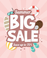 Wall Mural - Summer sale design template banner