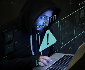 Wall Mural - programmer working on a laptop in the late night