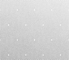 Aufkleber - Geometric silver honeycomb hexagon pattern. Vector foil texture background with abstract glittery lines pattern on white