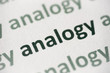 © aga7ta - word analogy printed on paper macro