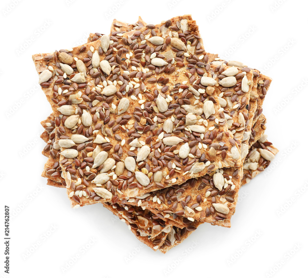 Sweet tasty cookies on white background