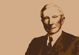 Fototapeta Londyn - Rockefeller - portrait - milliardaire - personnage - historique - célèbre - capitalisme - américain