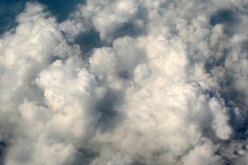 Wall Mural - group of cloud with blue sky as background, wallpaper